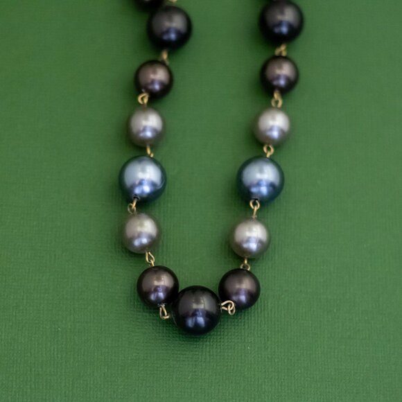 16 inch, Vintage Multi Tone Ball Beads Choker Necklace by Sarah Coventry - K34 - Picture 1 of 3